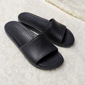 EUC CROCS Slides Sz. 11 - Black Crocs Sandals